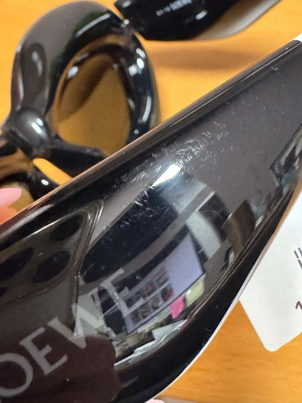 Loewe Women Glossy Black Sculptural Cat-Eye Sunglasses 55mm  NWT